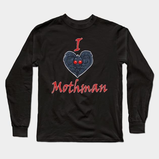 I Mothman Mothman Long Sleeve T-Shirt by Bat13SJx